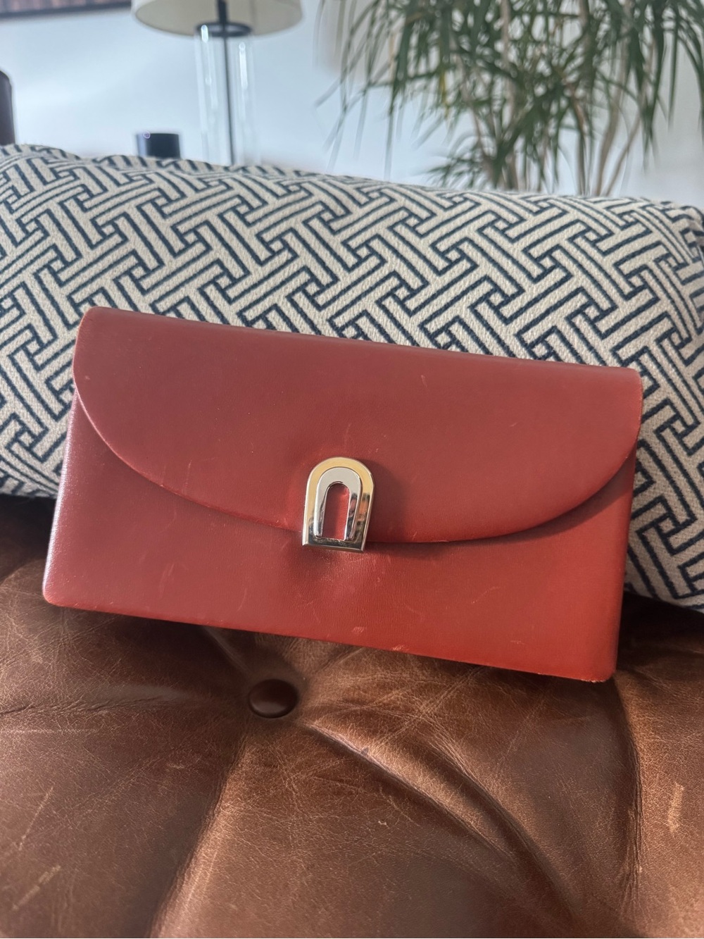 VINTAGE 70s Leather Hamlet Leather Clutch Bag NWT Deadstock